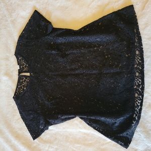 Black lace blouse